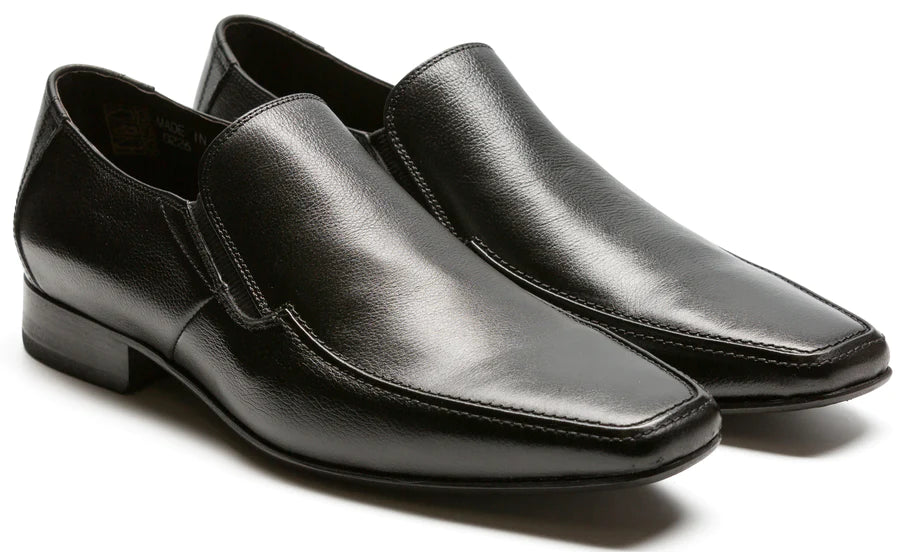Alfredo Men's Dress Black Slip-On Moc Toe - 226