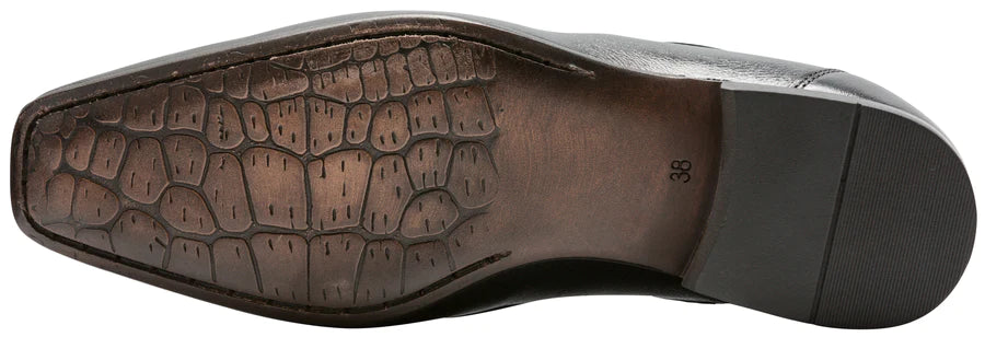 Alfredo Men's Dress Black Oxford Bike Toe - 0237