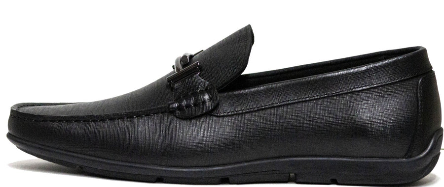 Mario Samello Men's Black Buckle Loafer - 1337-C20-7C