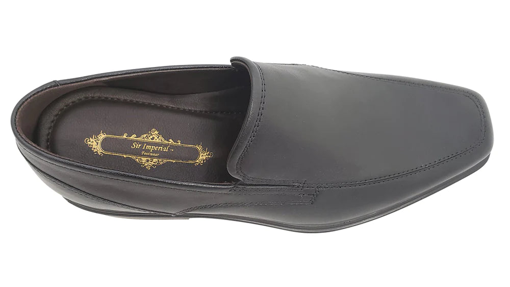 Sir Imperial Men's Black Slip-On Moc Toe - 50165