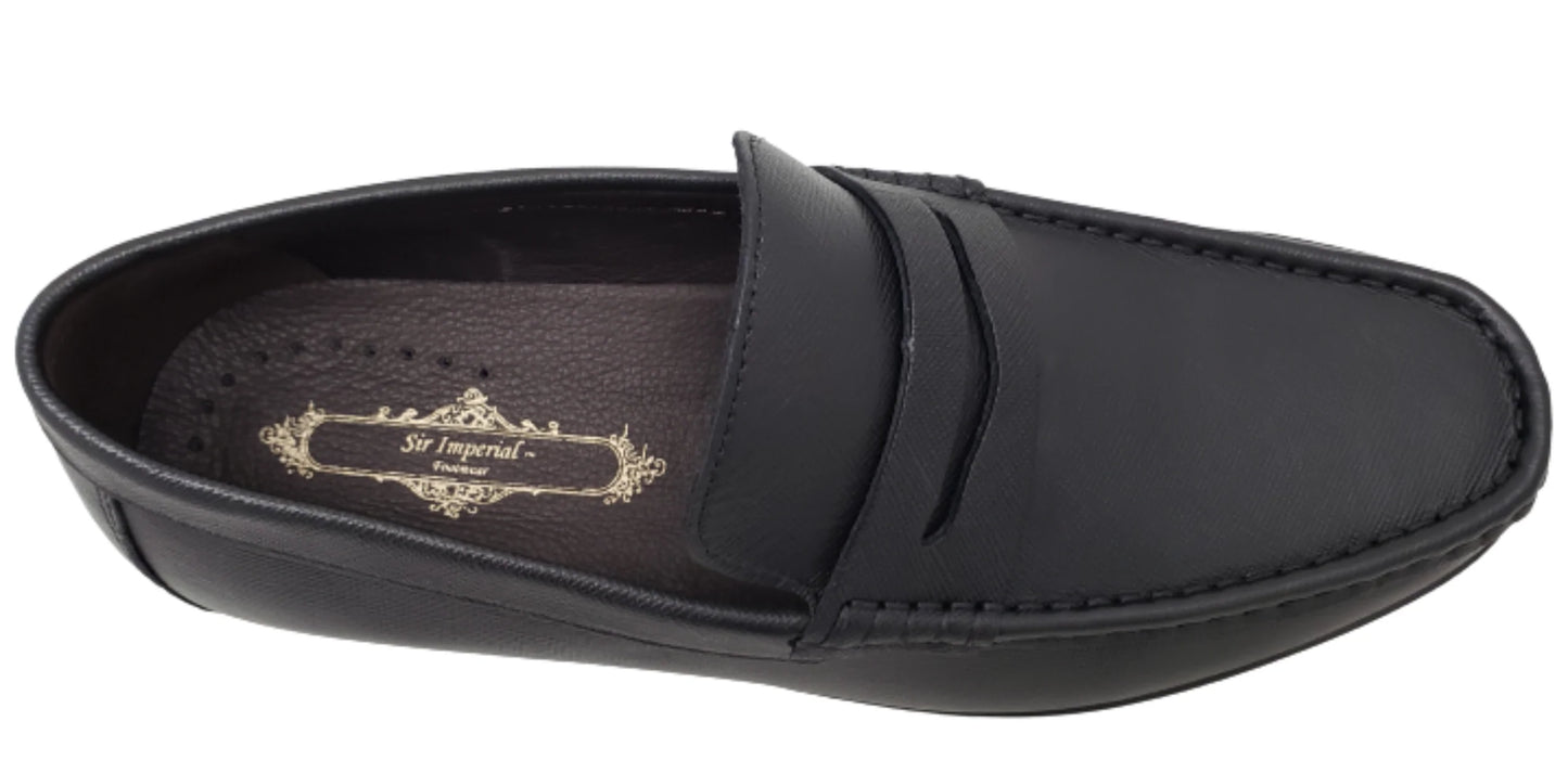 Sir Imperial Men's Black Penny Loafer - 13803