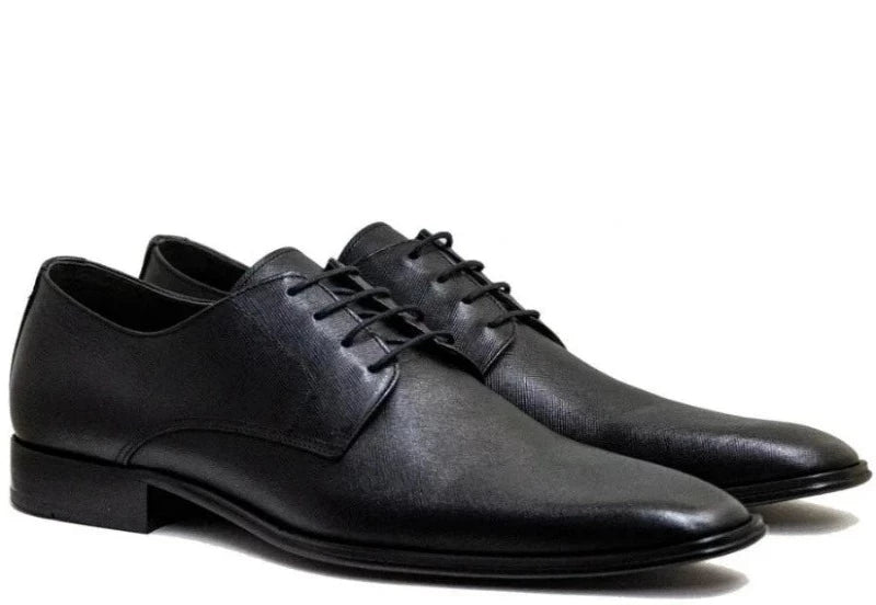 Alfredo Men's Dress Black Oxford Plain Toe - 21997