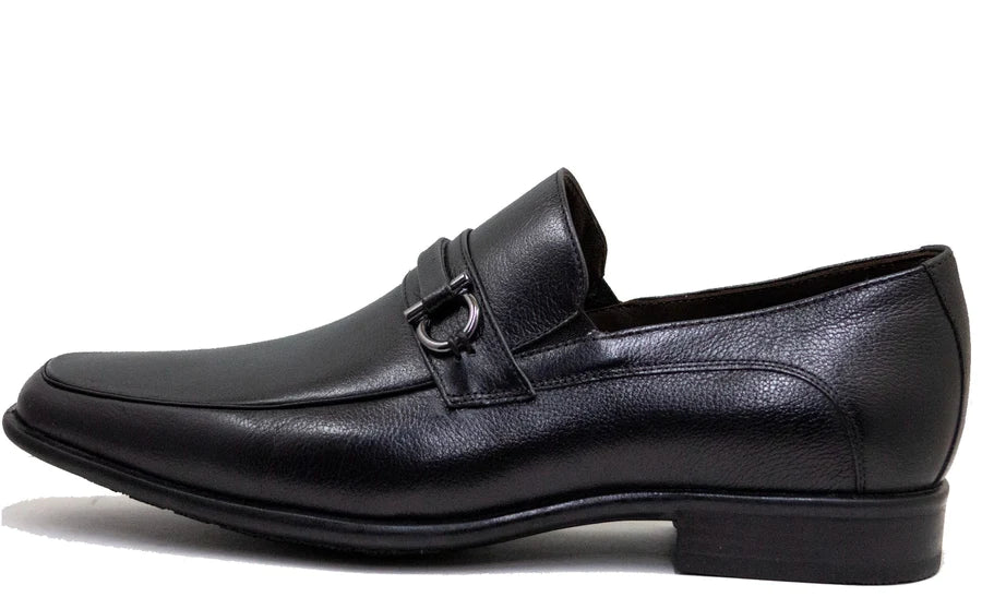 Alfredo Men's Dress Black Slip-On Moc Toe - 25023