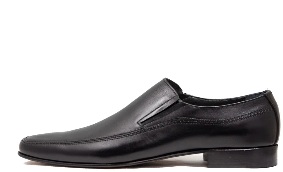 Mirage Men's Dress Black Slip-On Moc Toe - 3669