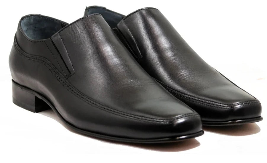 Mirage Men's Dress Black Slip-On Moc Toe - 3669