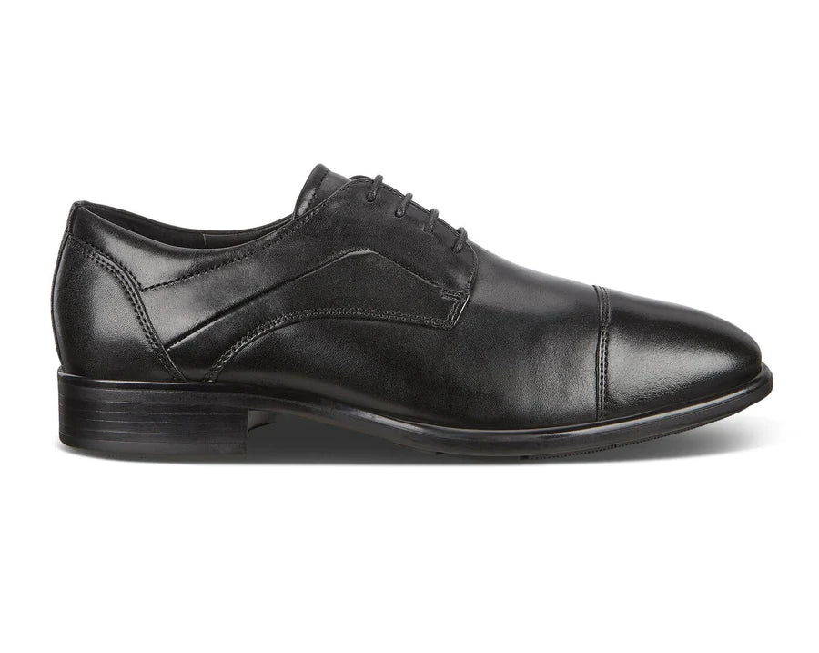 Ecco Citytray Men's Dress Black Oxford Cap Toe - 512704