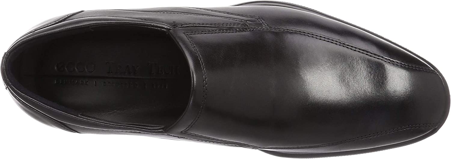 ecco citytray men's leather slip-on dress shoe ECCO Citytray Mens Black Leather Slip On Bike Toe Dress Shoes Size 12.5 NWOB