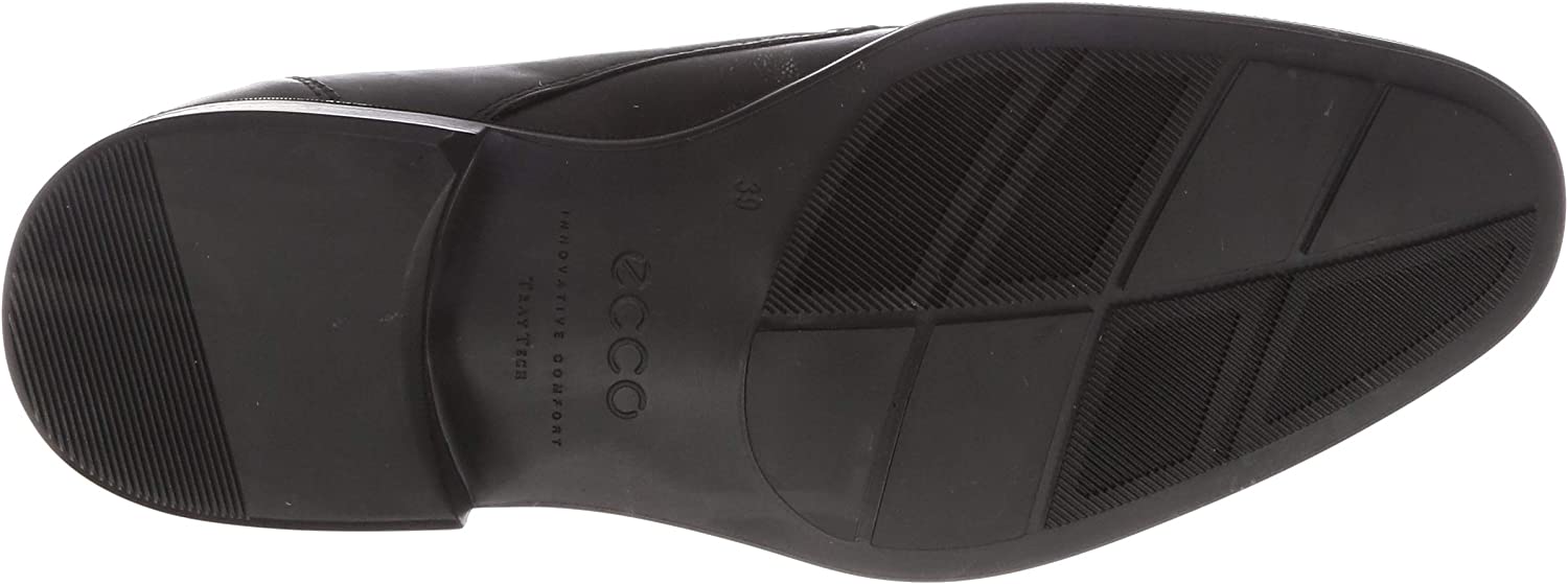 ecco citytray men's leather slip-on dress shoe ECCO Citytray Mens Black Leather Slip On Bike Toe Dress Shoes Size 12.5 NWOB
