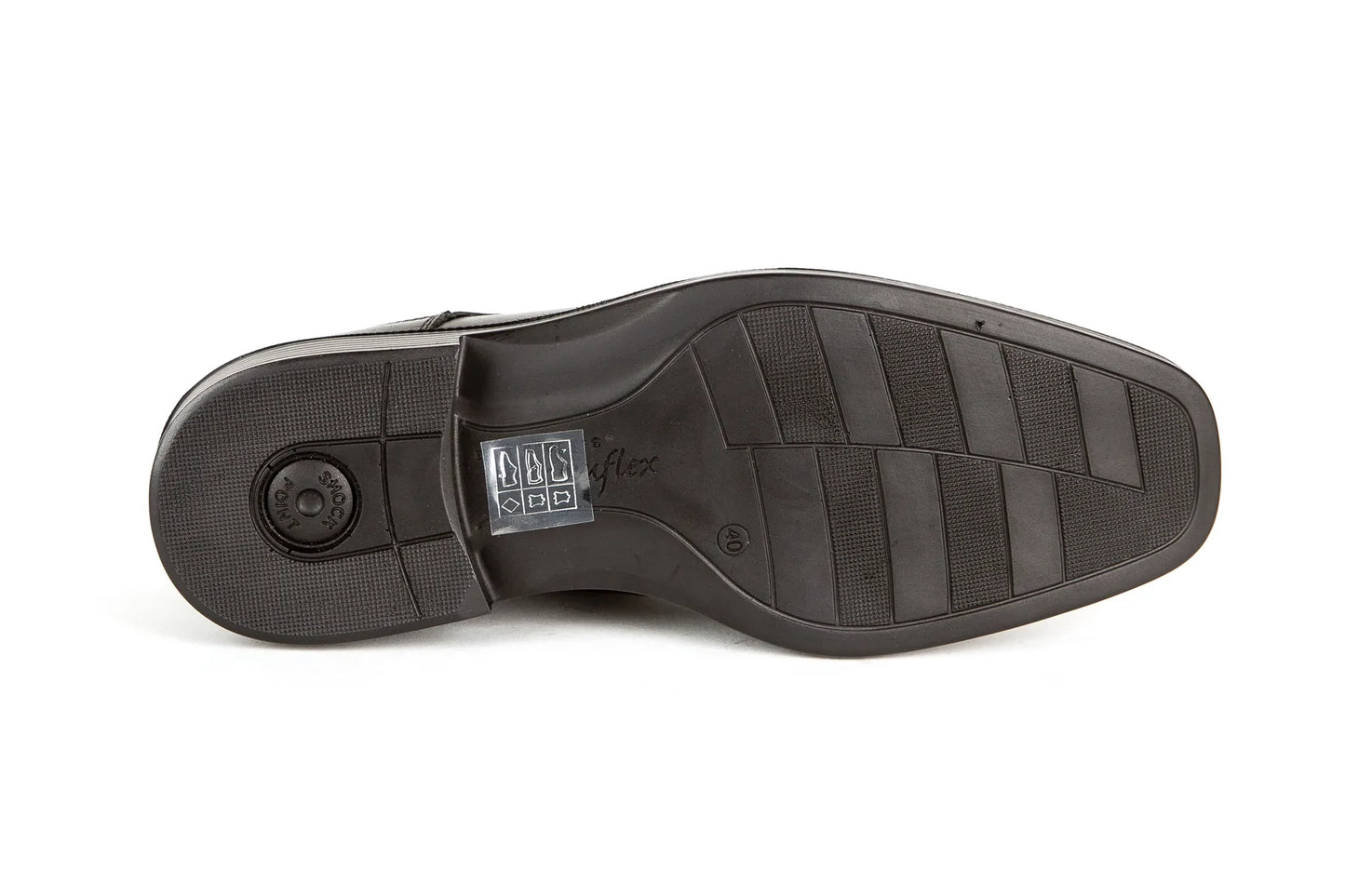 Mirage Comflex Men's Dress Black Slip-On Bike Toe - 7556