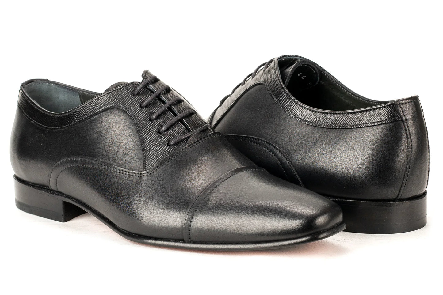 Mirage Men's Dress Black Oxford Cap Toe - 7570