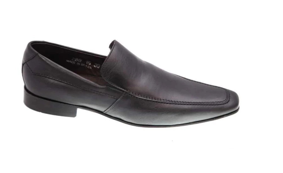 Alfredo Men's Dress Black Slip-On Moc Toe - 0289