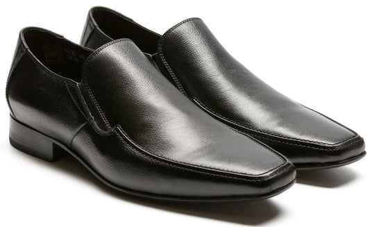 Alfredo Men's Dress Black Slip-On Moc Toe - 0226