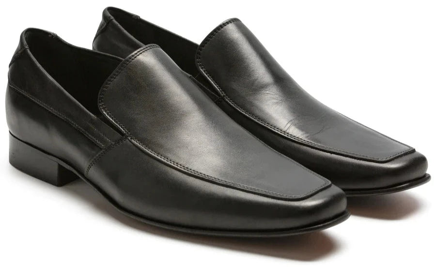 Mirage Men's Dress Black Slip-On Apron Toe - 6502